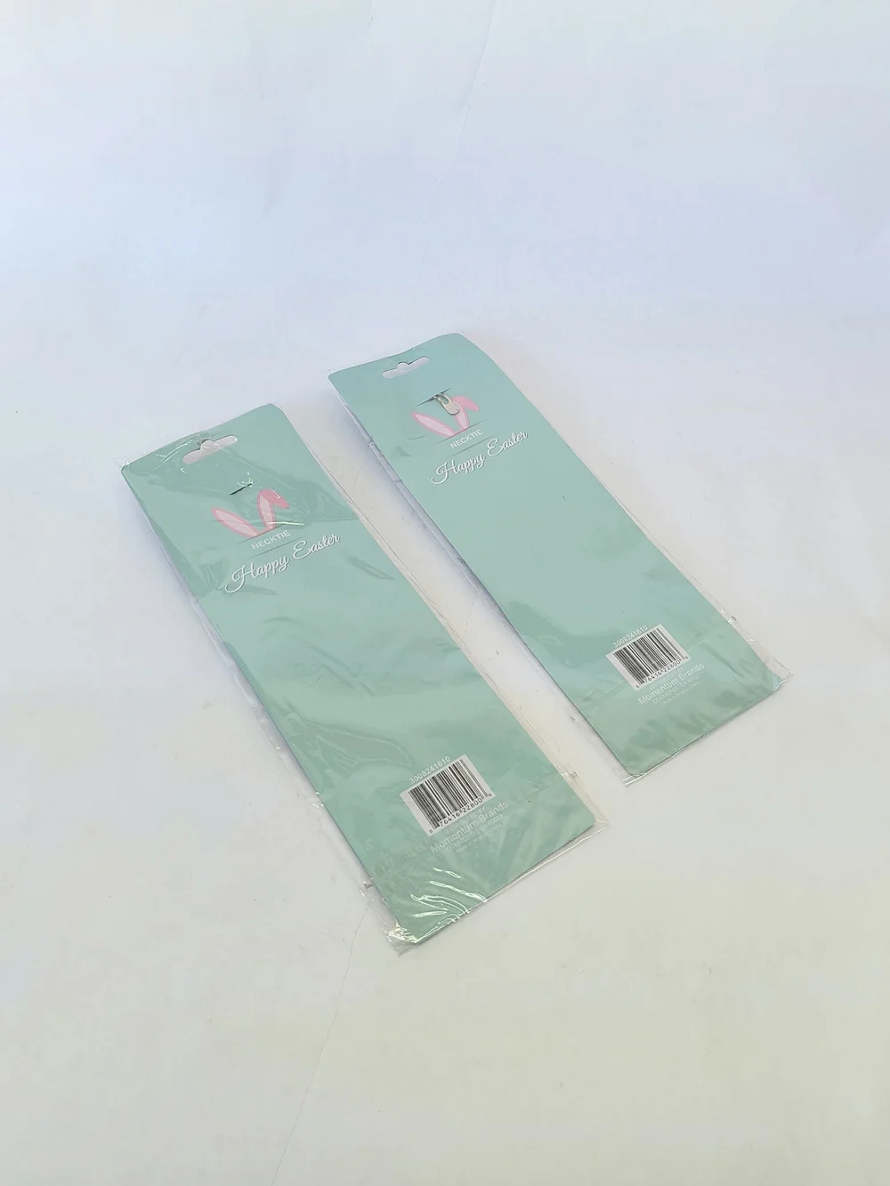 CHILD Blue Clip On Patterned Ties Solid and Gingham Set Of 2